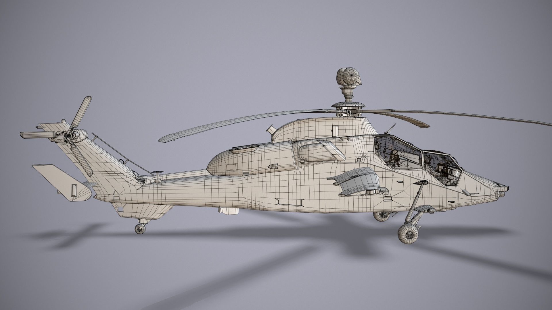  EC-665 Tiger UHT Germany Basic Animation Low-poly 3D model_36