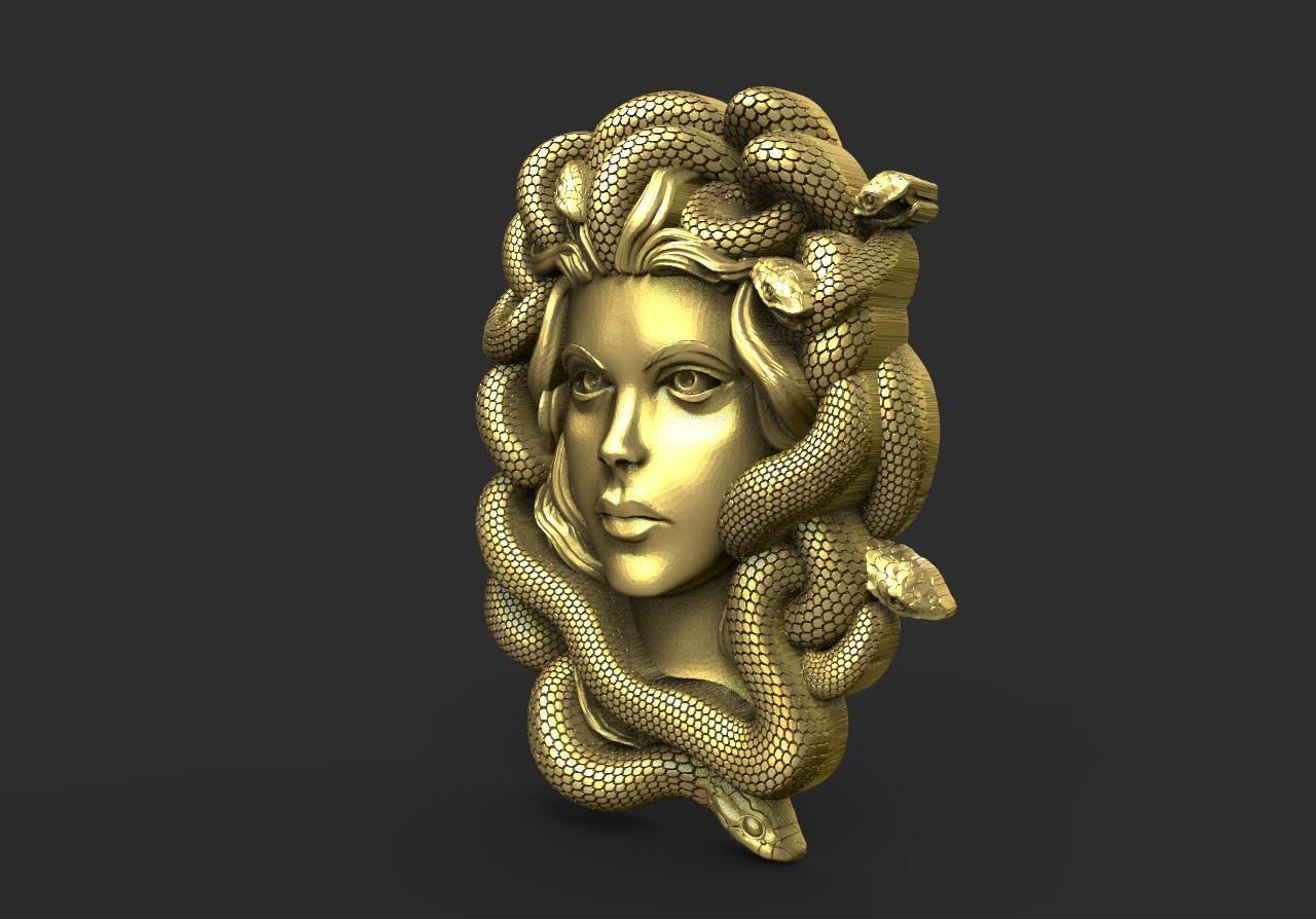 Medusa pendant  3D print model_5