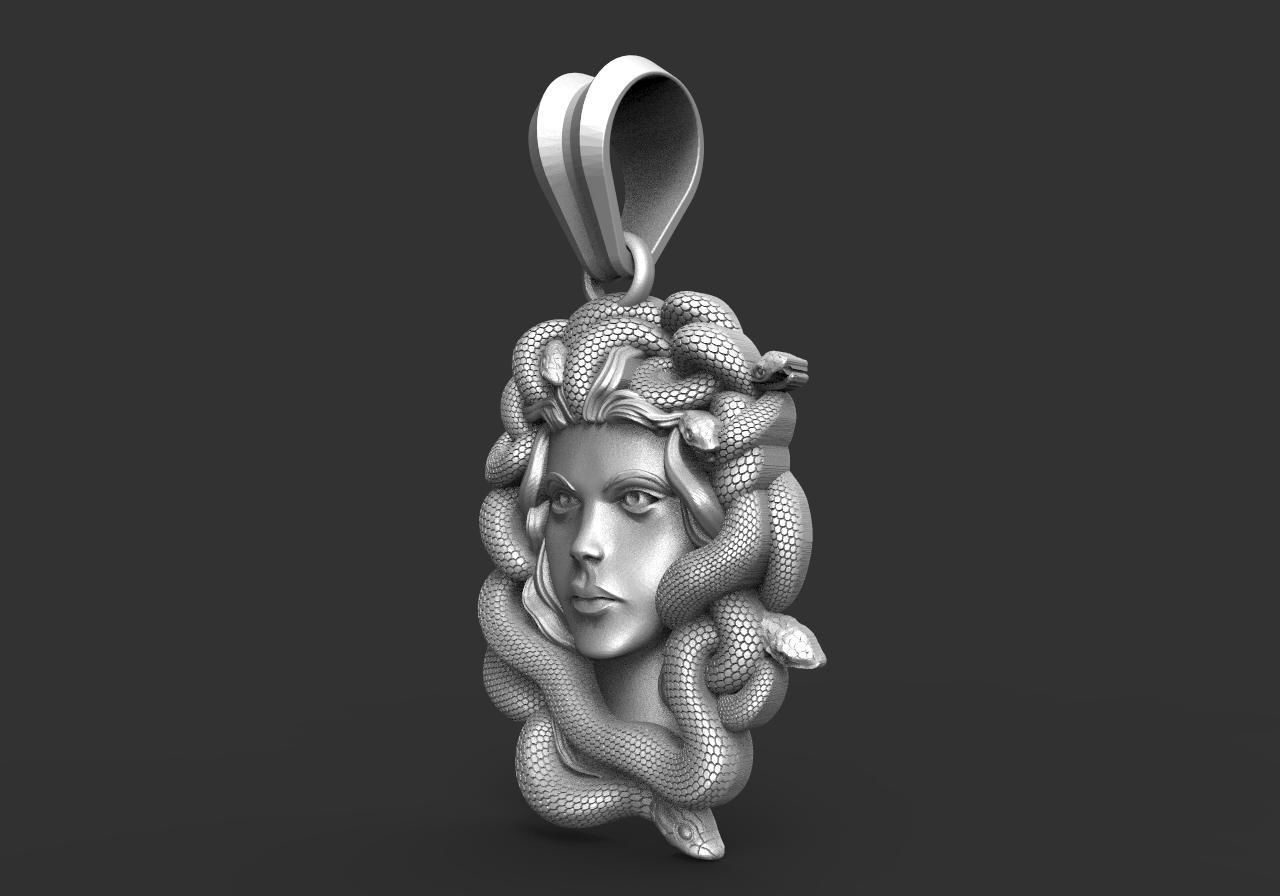Medusa pendant  3D print model_1