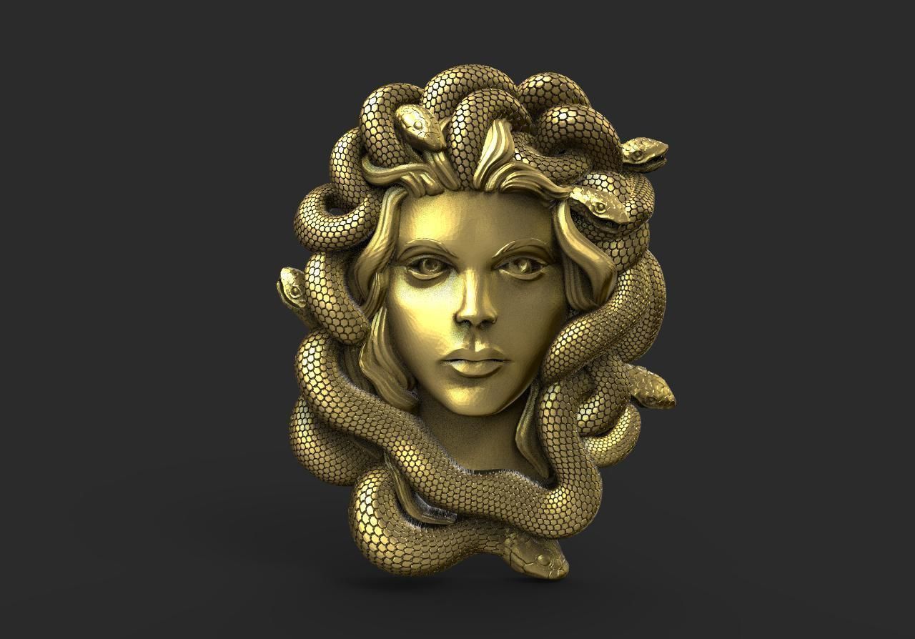 Medusa pendant  3D print model_4