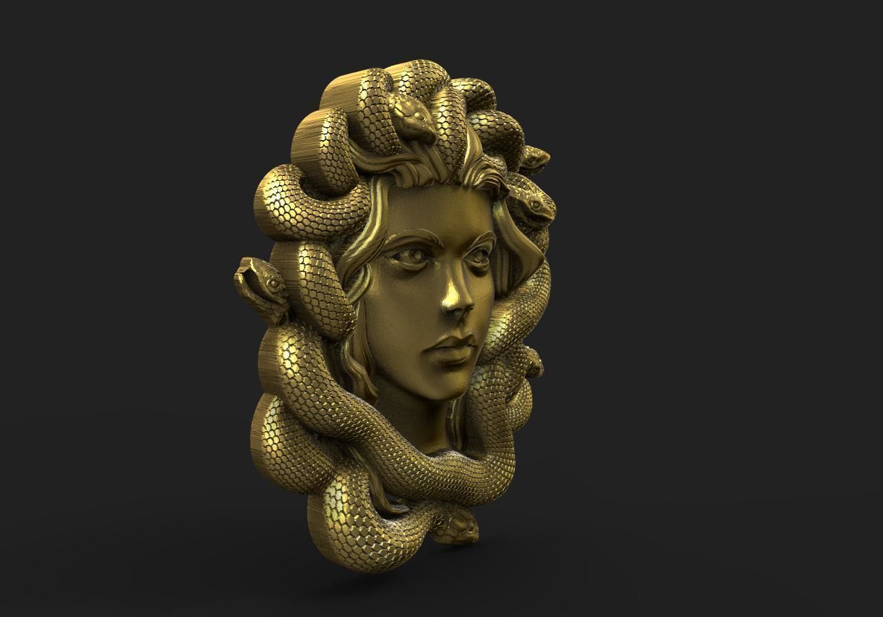 Medusa pendant  3D print model_6