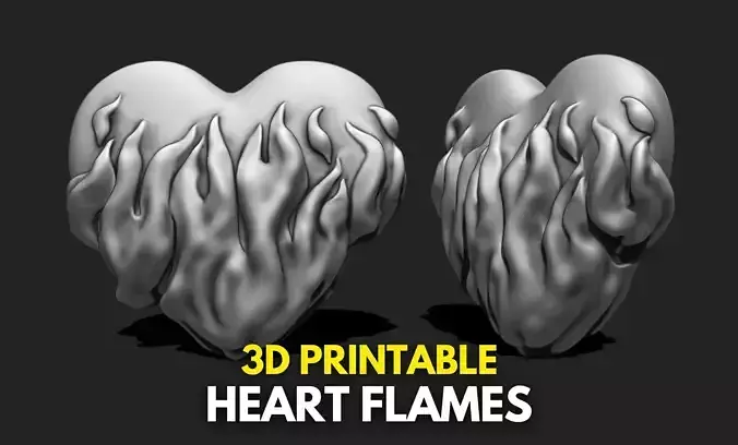 Heart STL File for 3D Printing - Printable 3D Design DIY Print