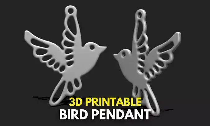Bird STL File for 3D Printing - Printable 3D Trinket Design 