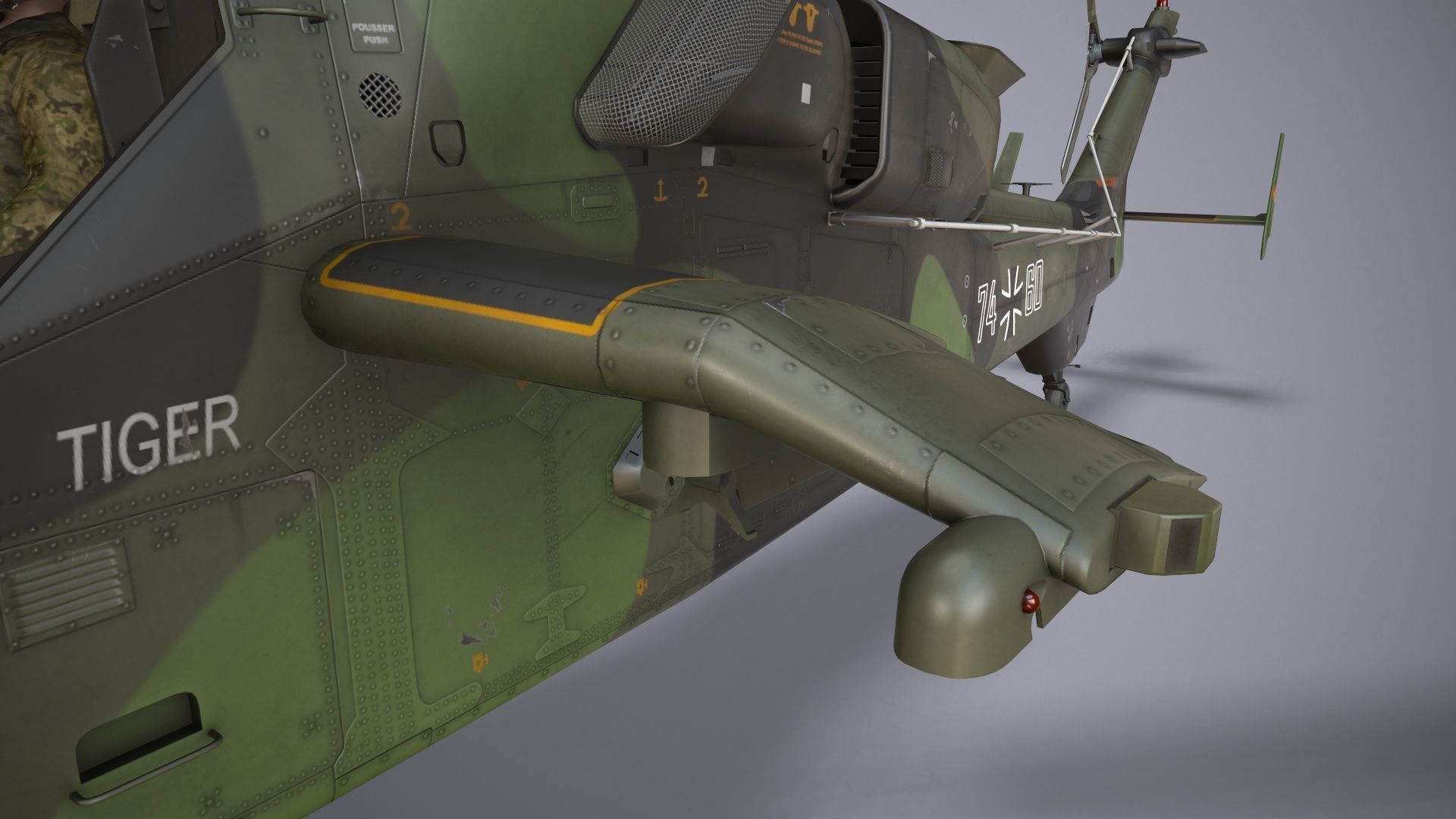 EC-665 Tiger UHT Germany Complex Animation Low-poly 3D model_11