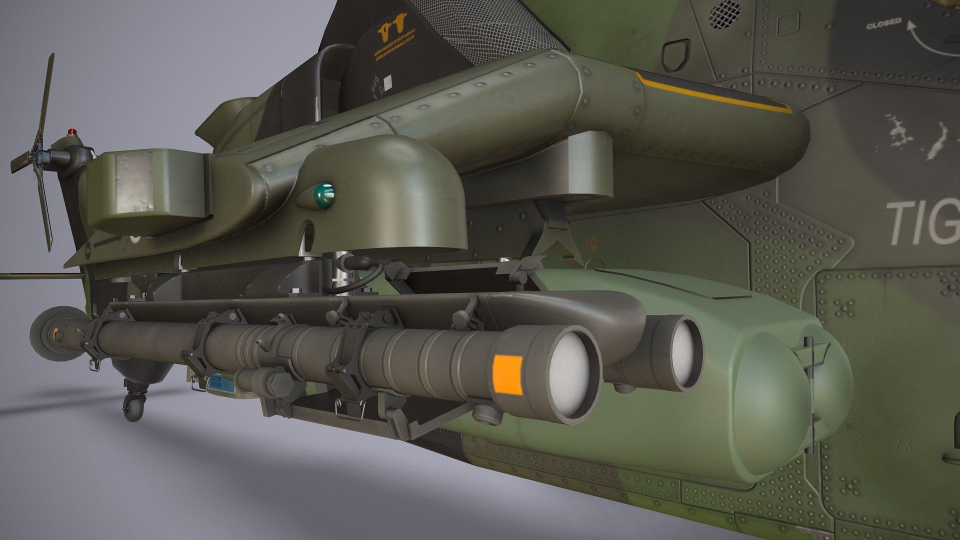 EC-665 Tiger UHT Germany Complex Animation Low-poly 3D model_20