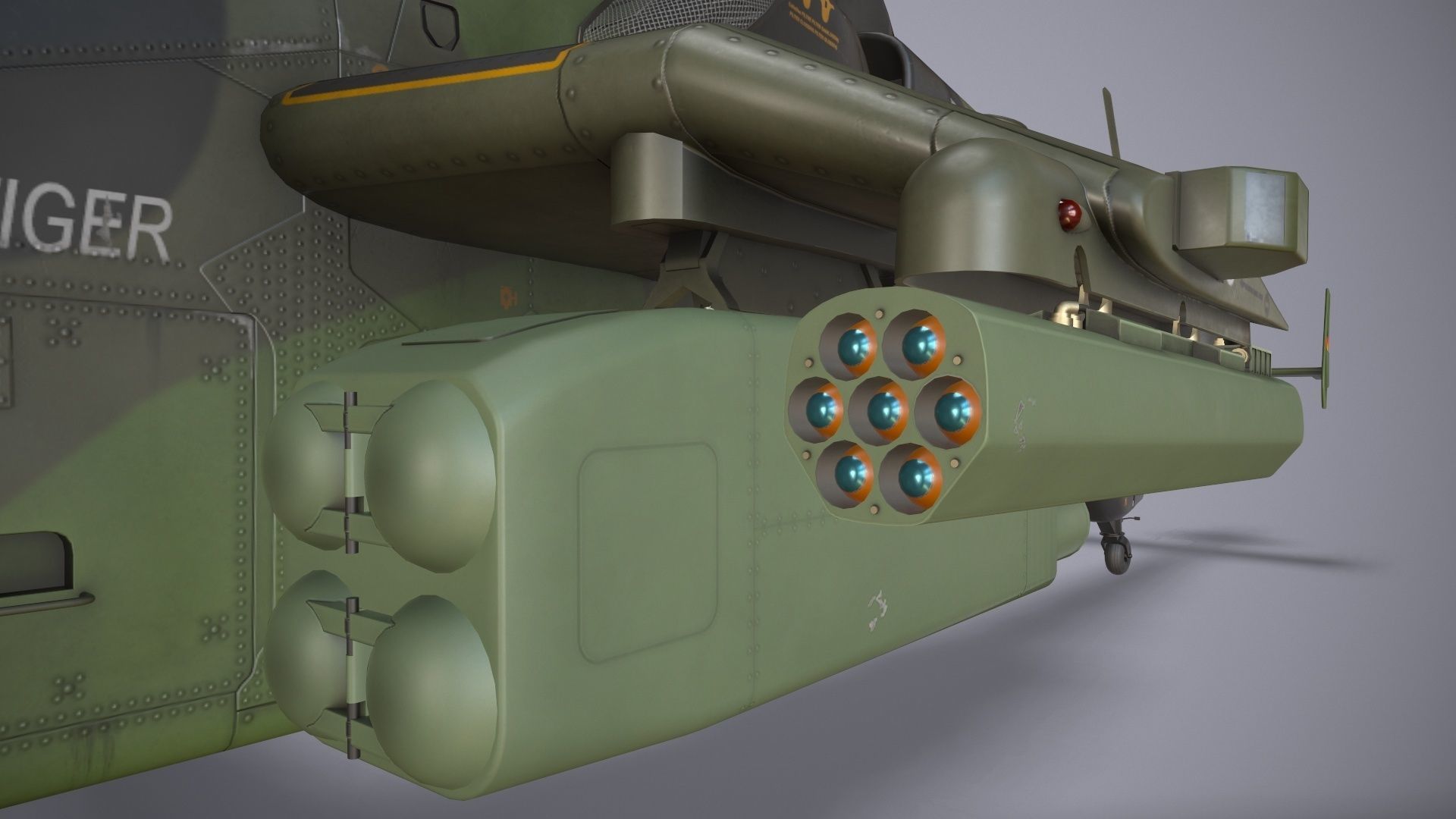 EC-665 Tiger UHT Germany Complex Animation Low-poly 3D model_24