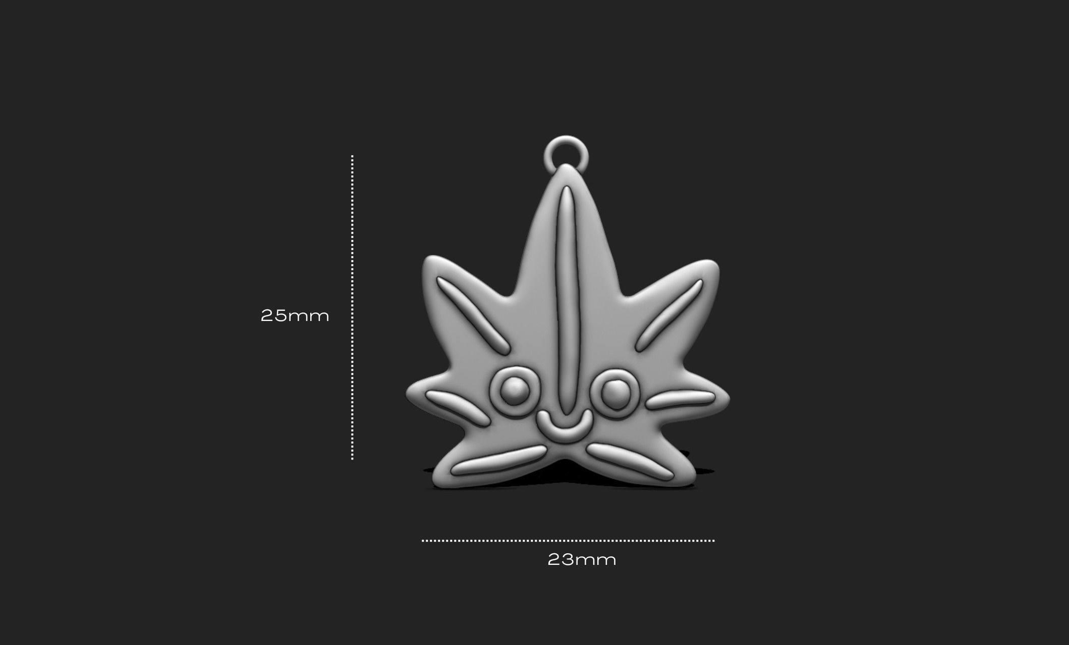 Happy Weed STL File for 3D Printing - Printable 3D Design 3D print model_1