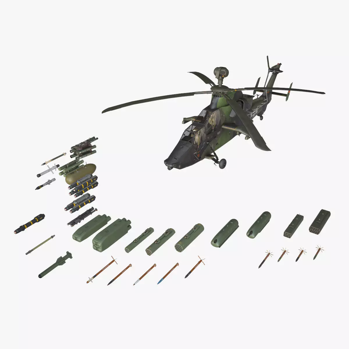  EC-665 Tiger UHT Germany Static Low-poly 3D model_0