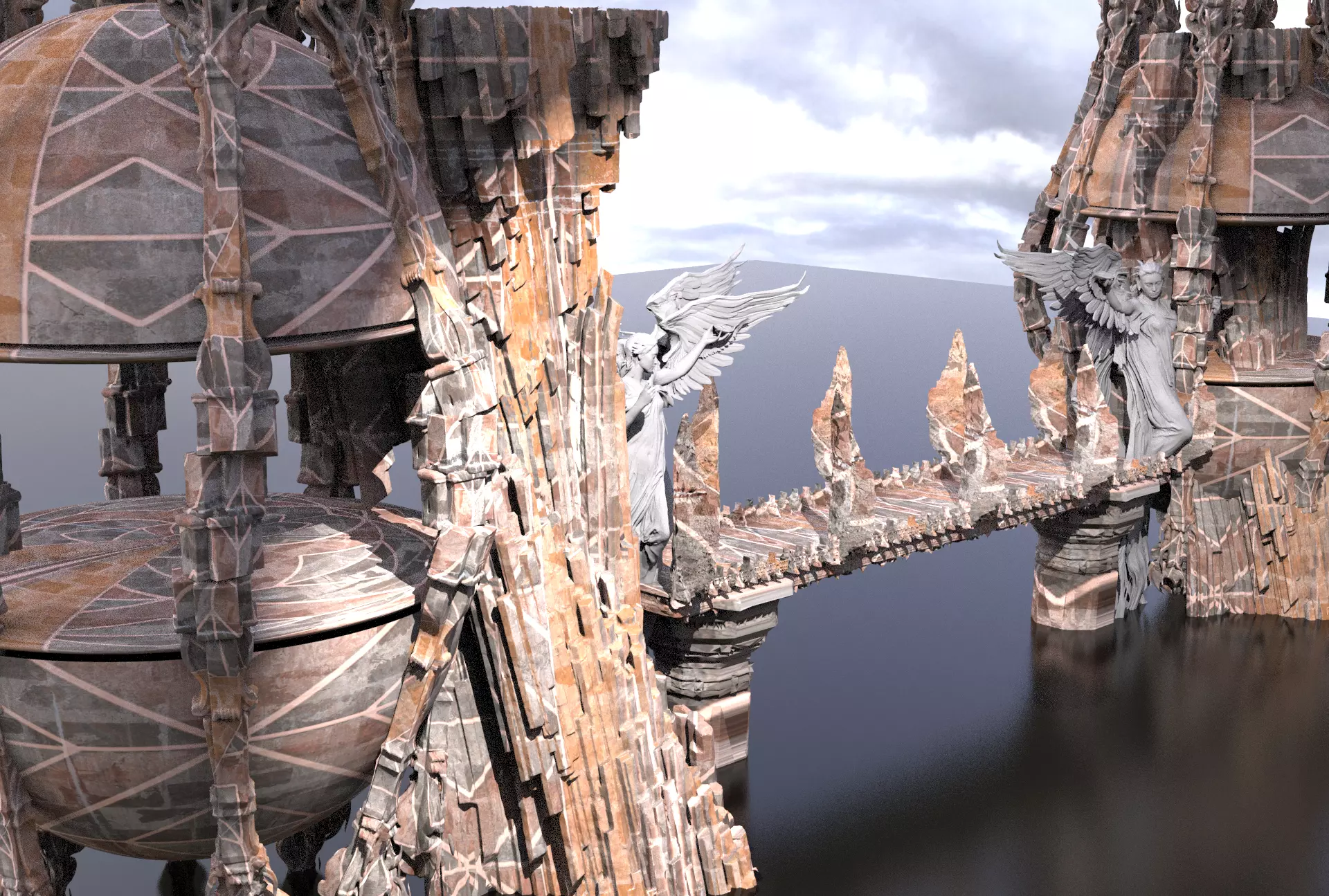 Angel Ascension towers 3D model