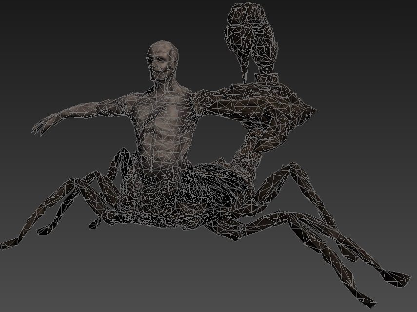 Rigged Scorpion Man Low-poly 3D model_3
