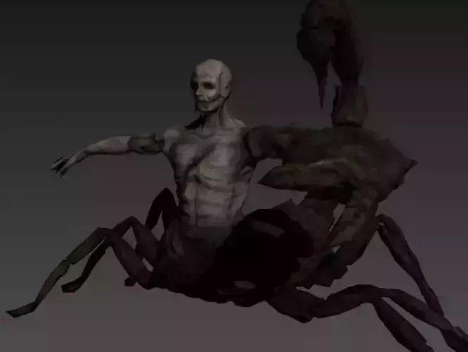 Rigged Scorpion Man Low-poly 3D model