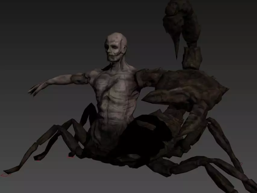 Rigged Scorpion Man Low-poly 3D model_0