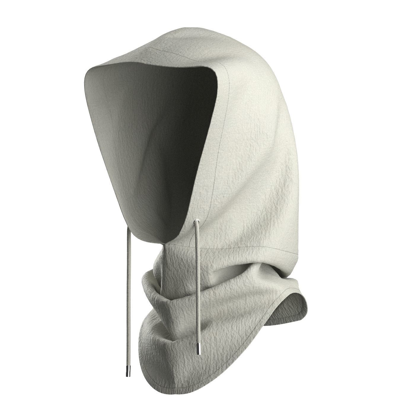 Grey Balaclava 3D model_7