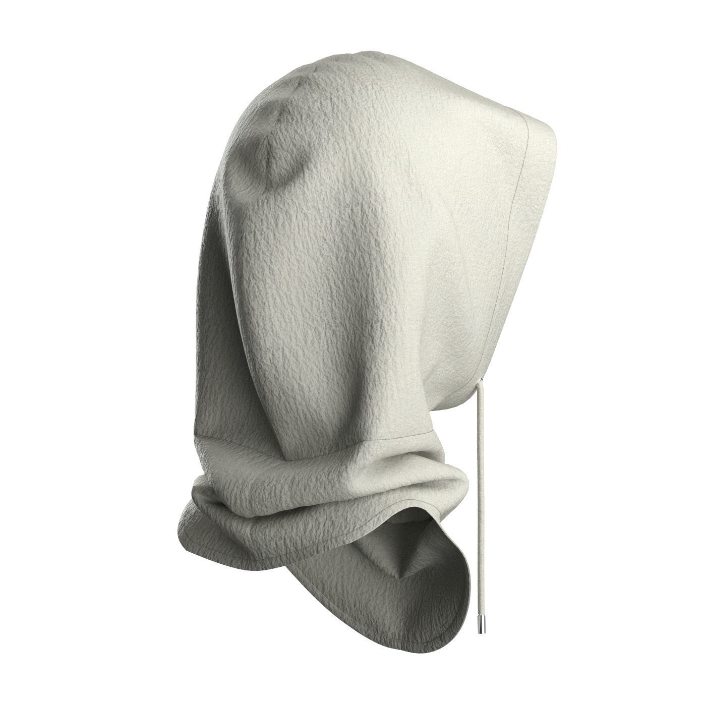Grey Balaclava 3D model_3