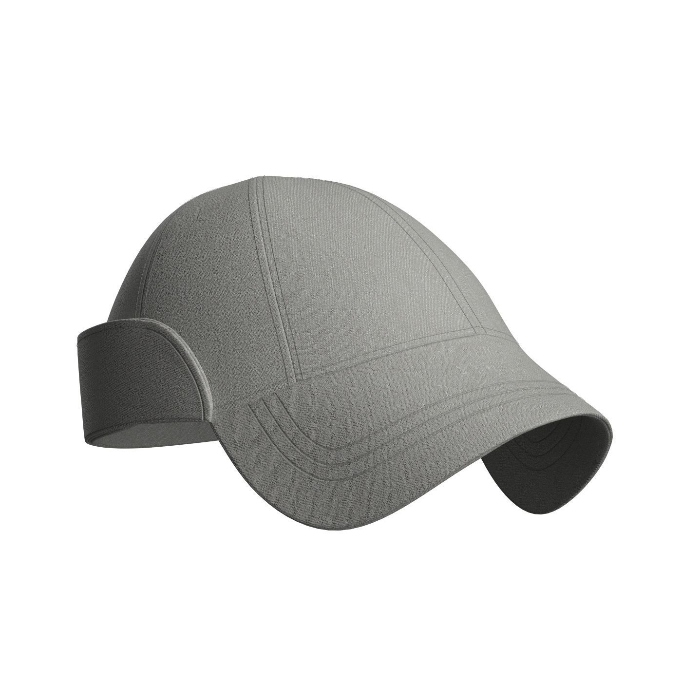 Grey Ball Cap 3D model_1