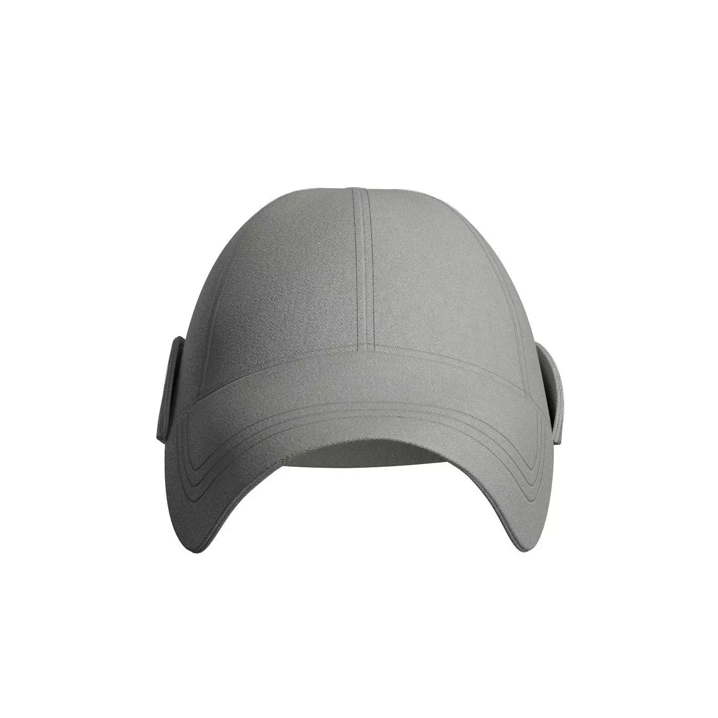 Grey Ball Cap 3D model_0