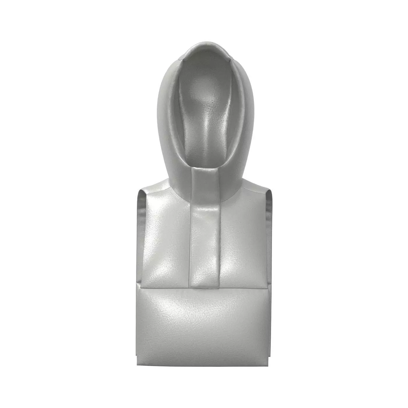 Grey Padded Hood Warmer 3D model_0