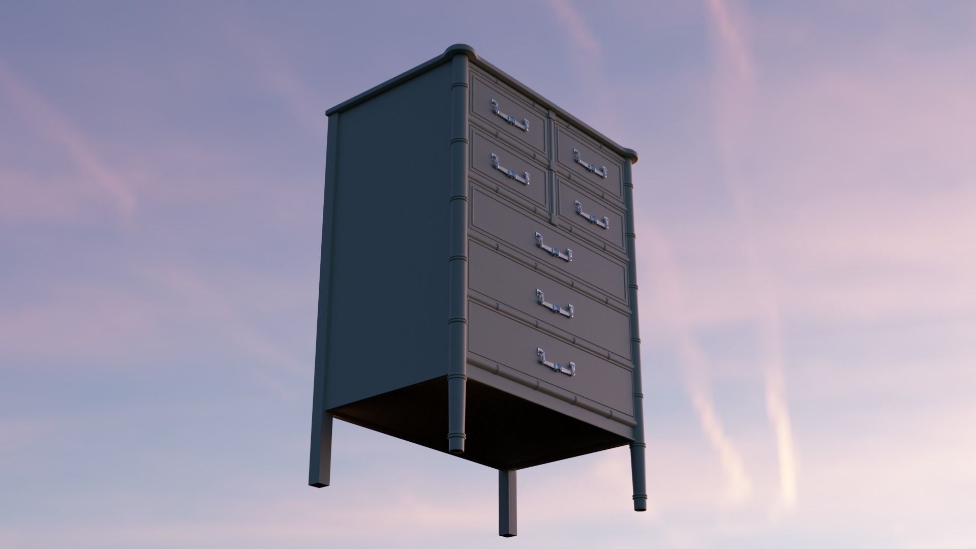 Art Deco Dresser Free 3D model_5