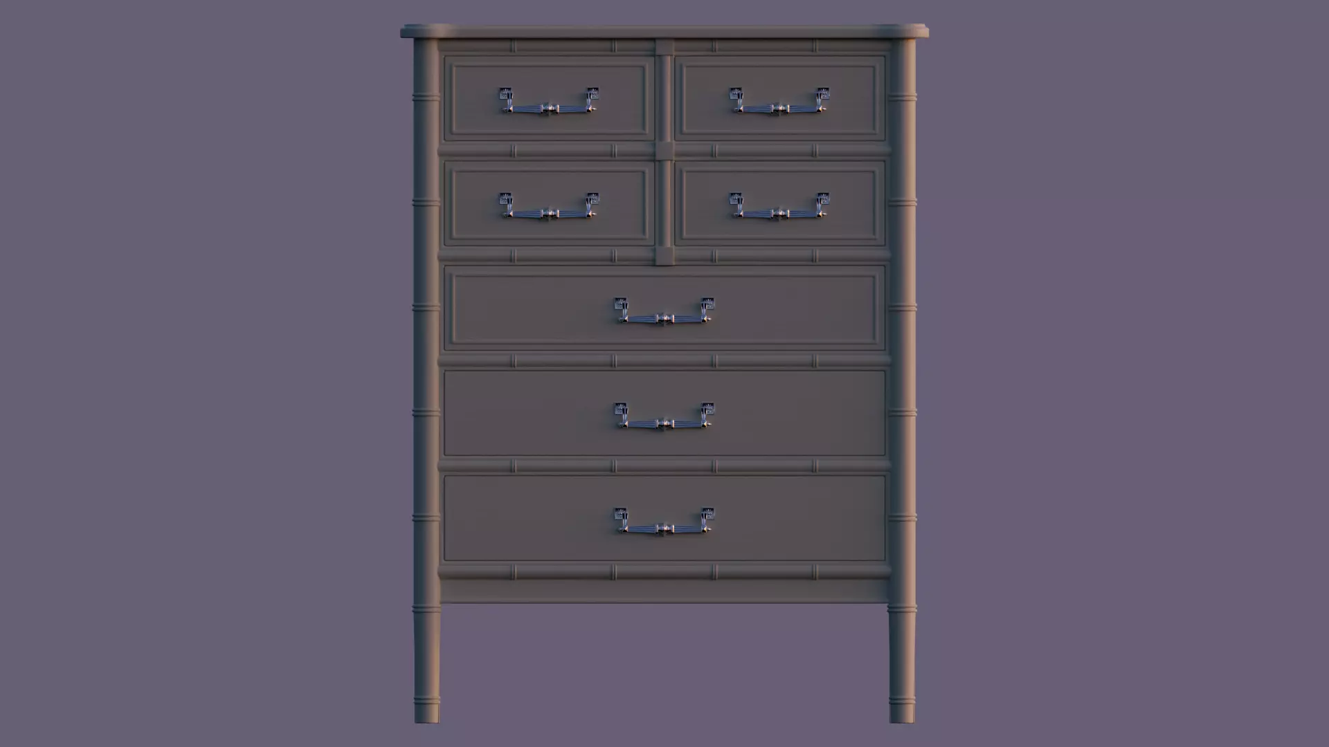 Art Deco Dresser Free 3D model_0