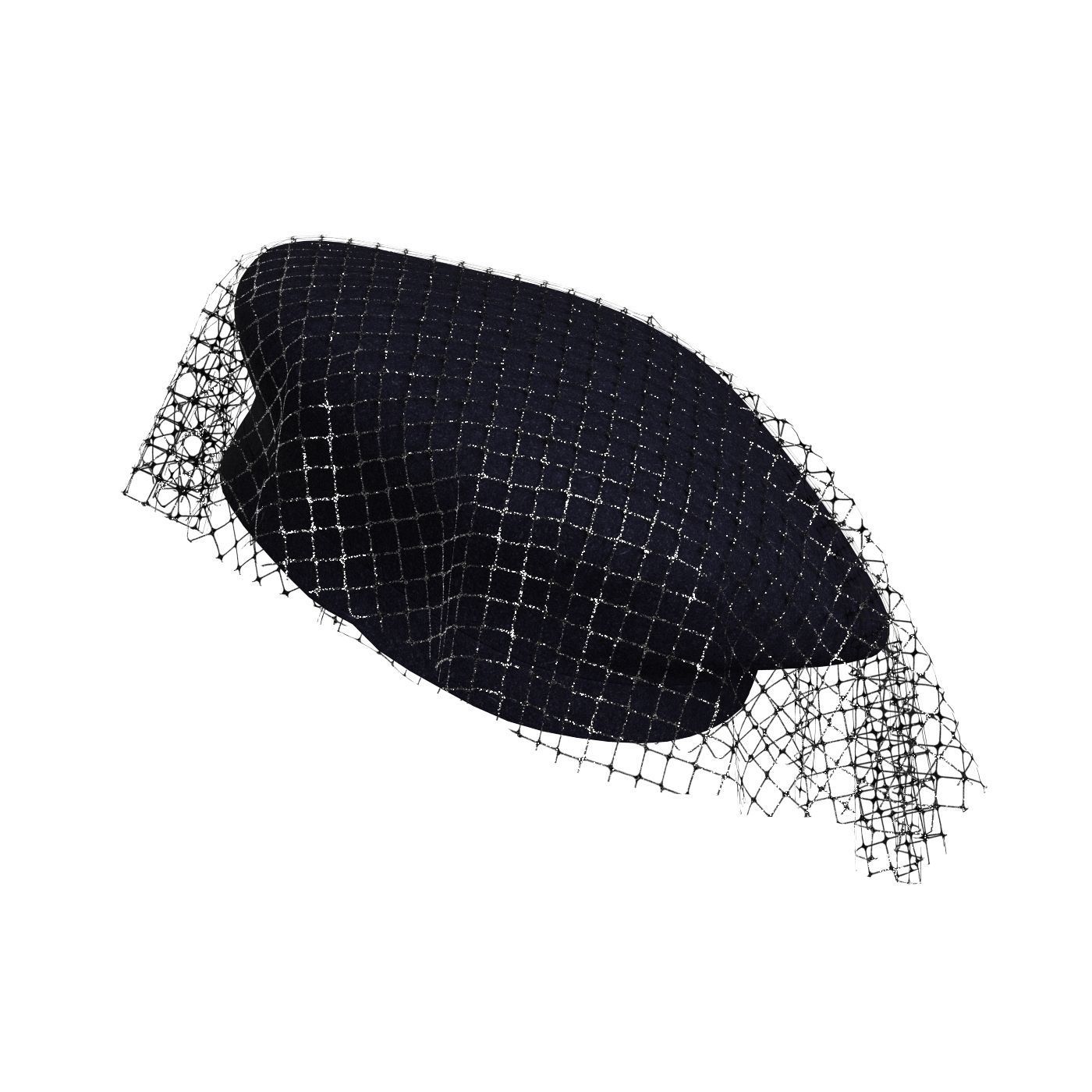 Mesh Beret 3D model_5