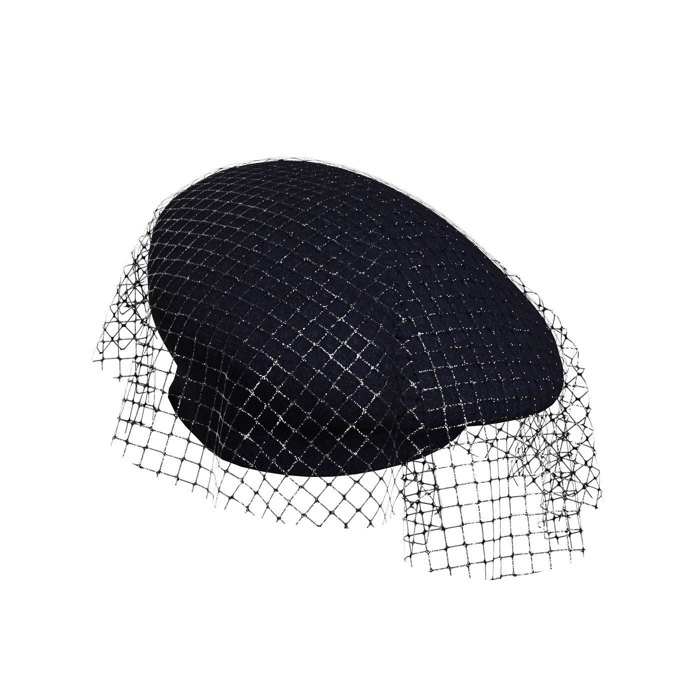 Mesh Beret 3D model_4
