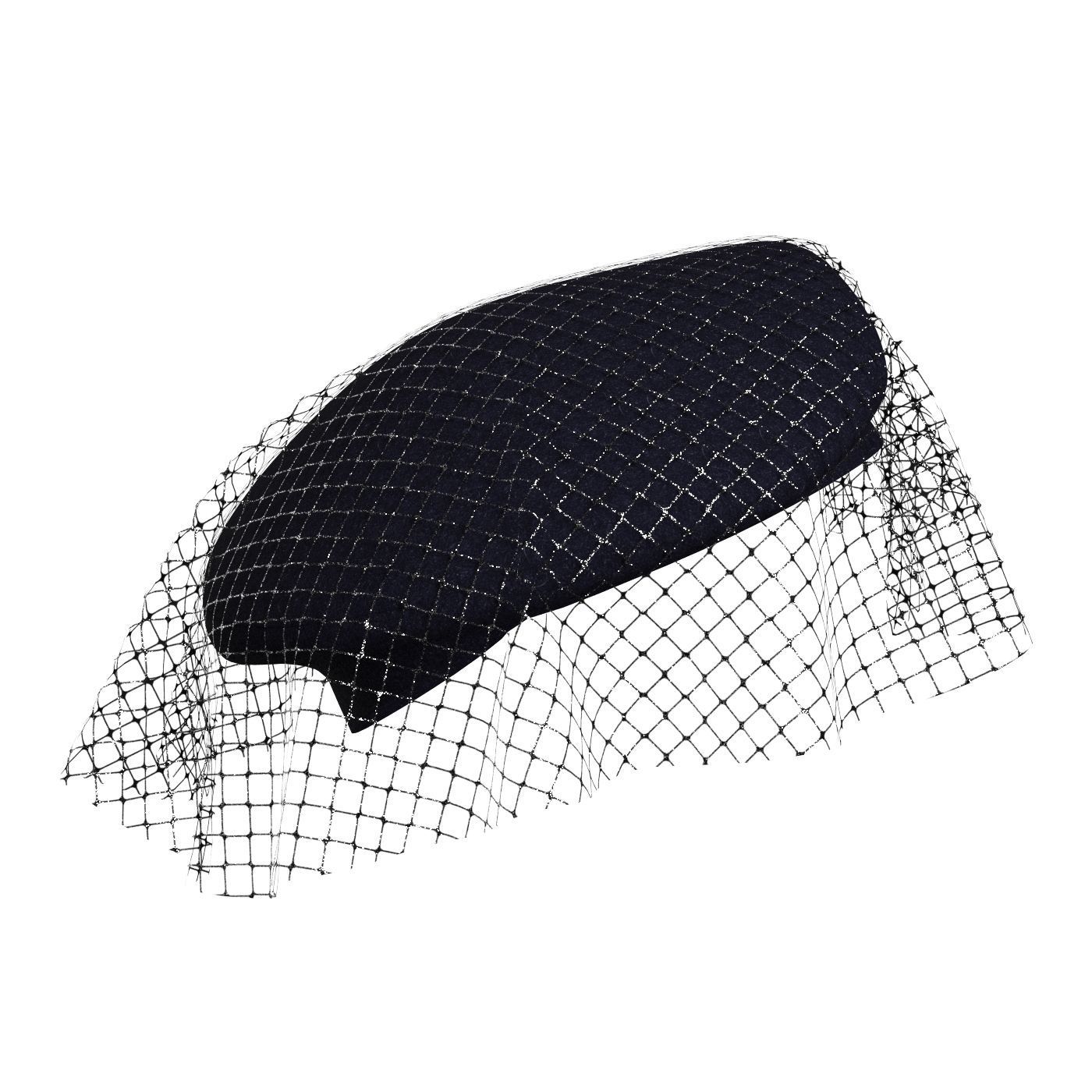Mesh Beret 3D model_2
