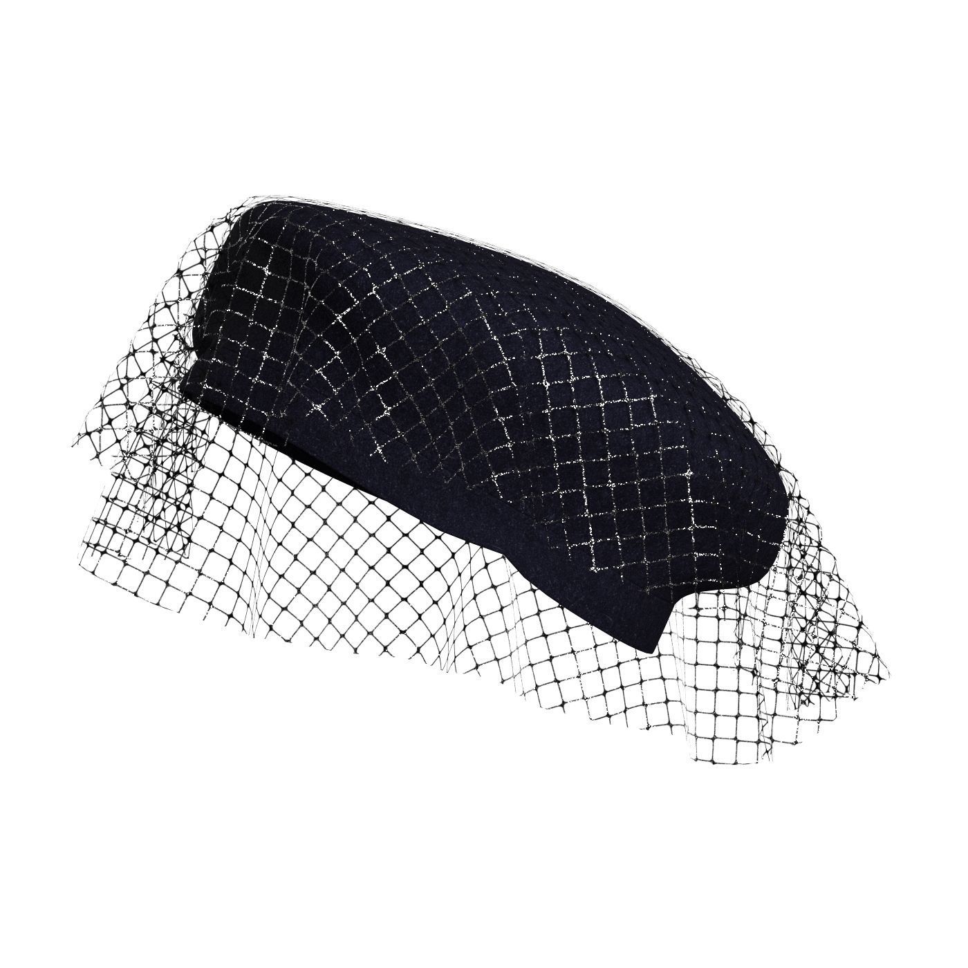 Mesh Beret 3D model_6