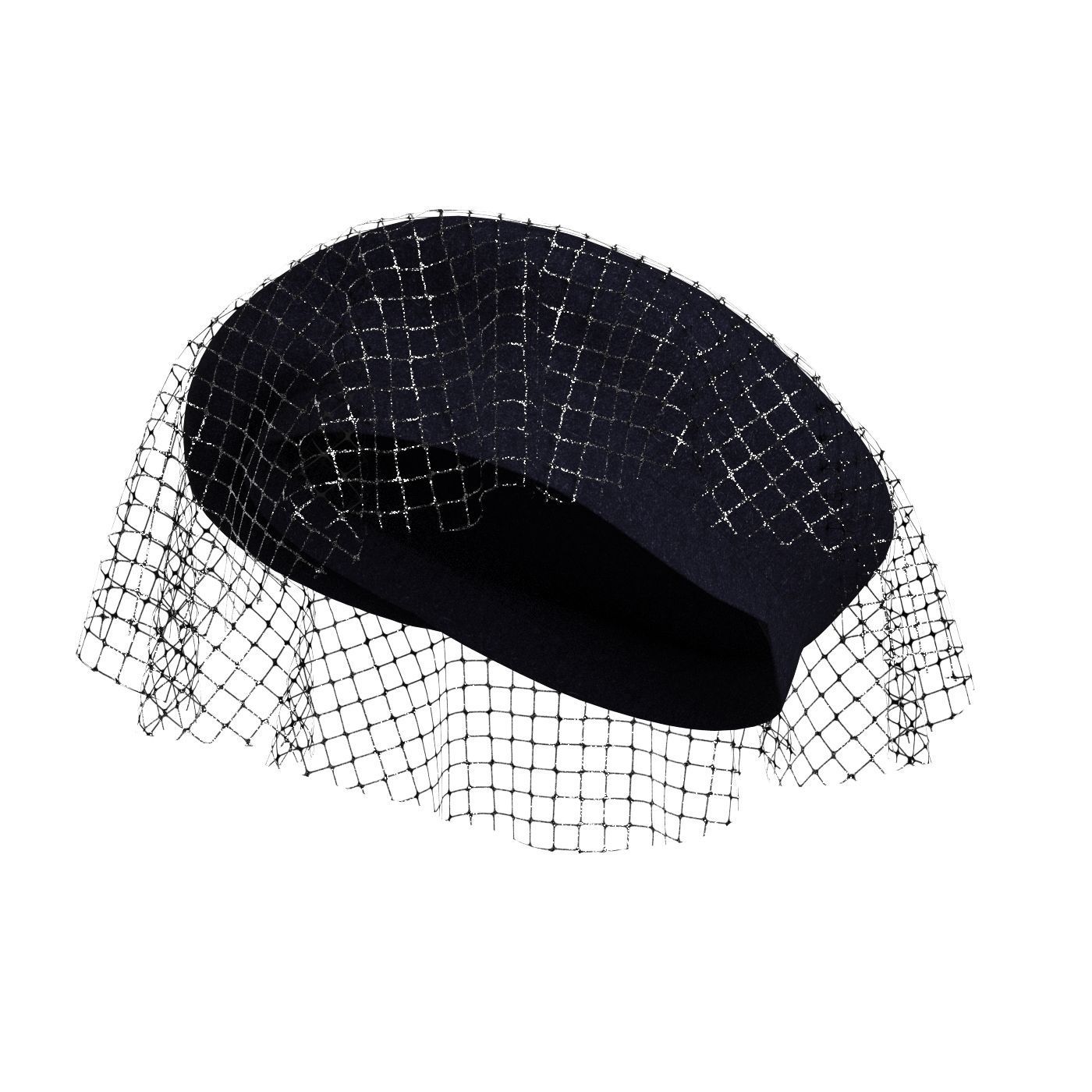 Mesh Beret 3D model_7