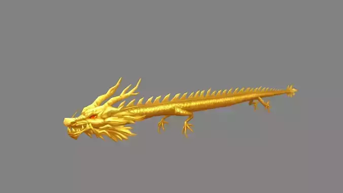 Cartoon Golden Dragon