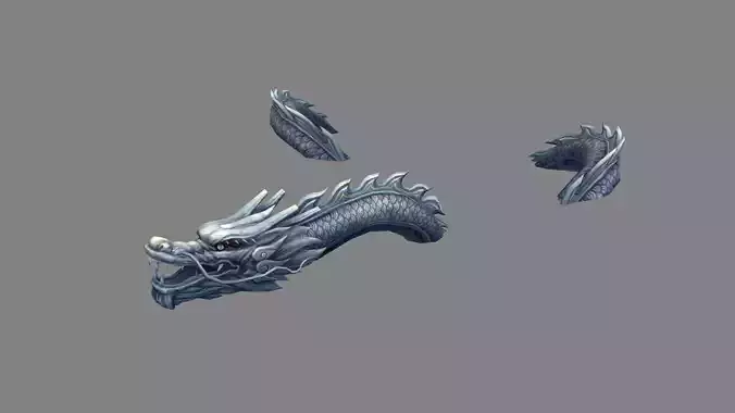 Stone Dragon Sculpture - Multi Section Placement