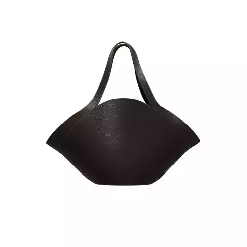 Black Leather Big Tote Bag