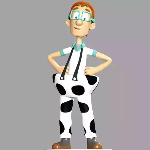 Captain Turbot  CowPants 3D print model Captain Turbot  CowPants 3D print model