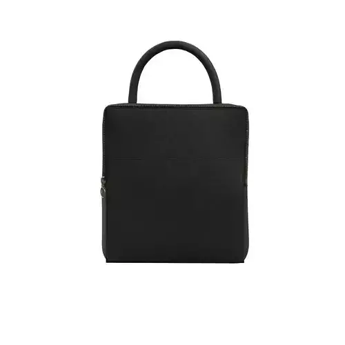 Black Leather Satchel Bag