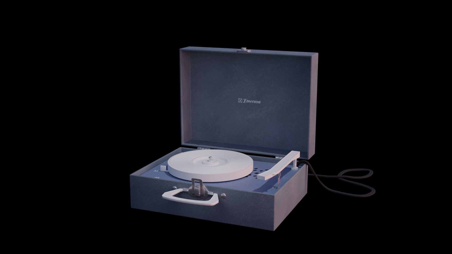 Emerson Model 101 Record Player 3D model_1