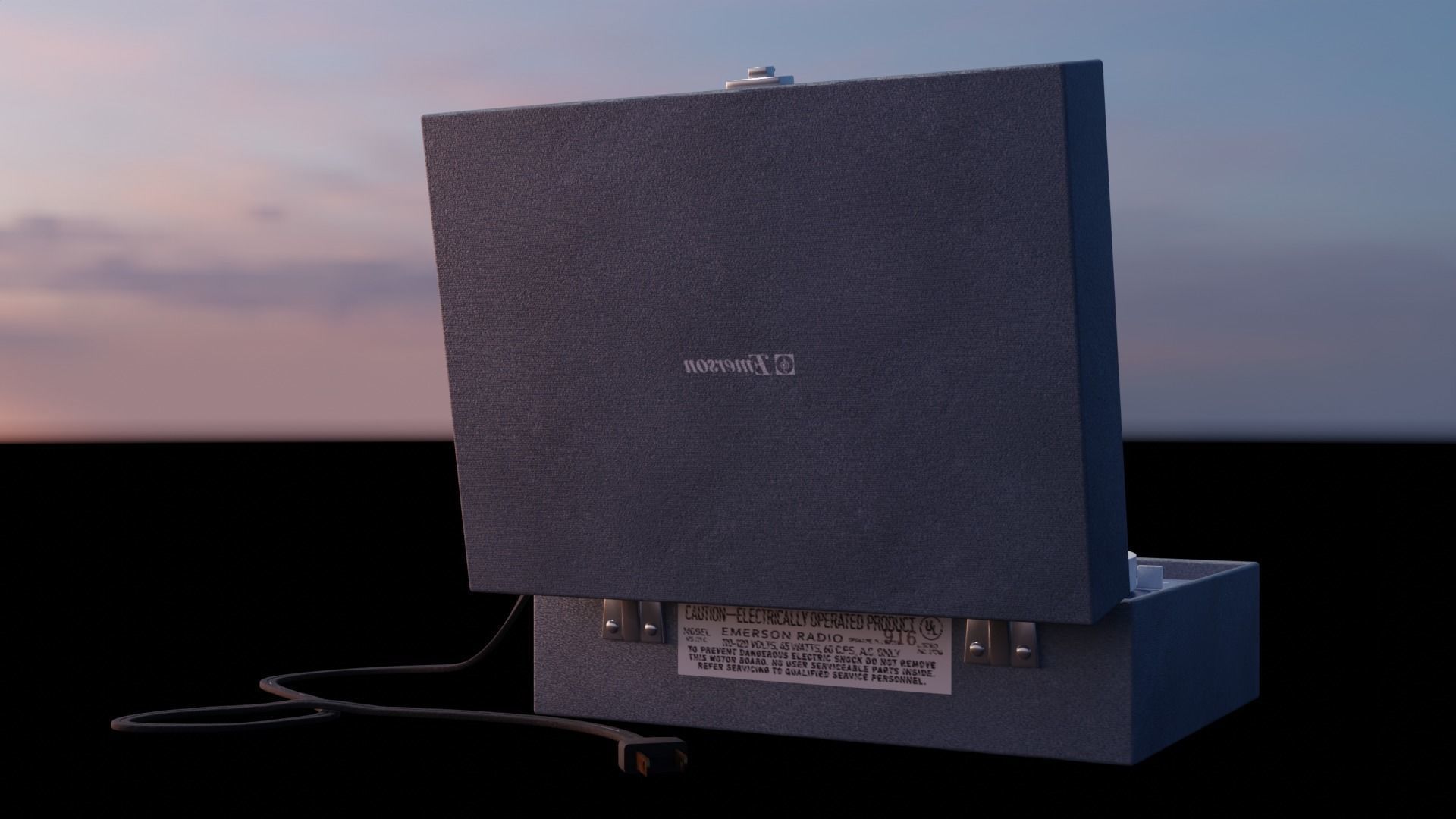 Emerson Model 101 Record Player 3D model_2