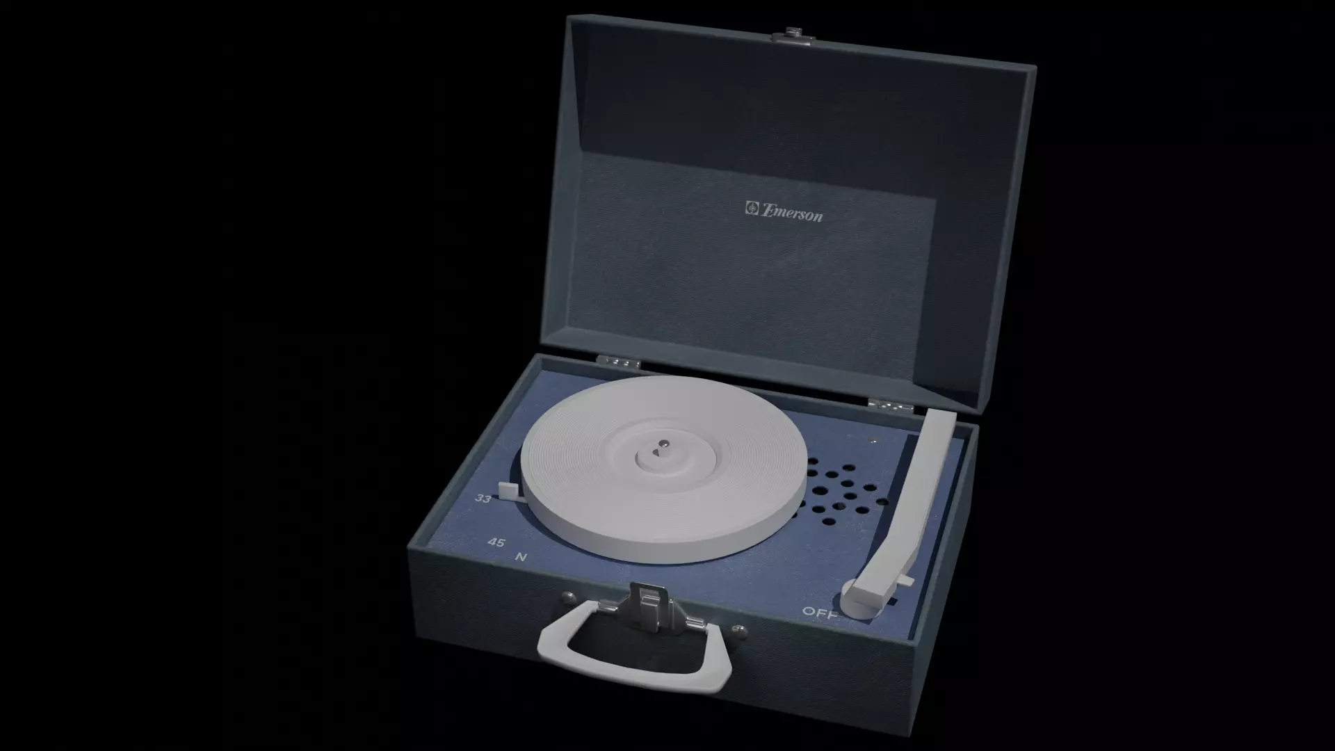 Emerson Model 101 Record Player 3D model_0