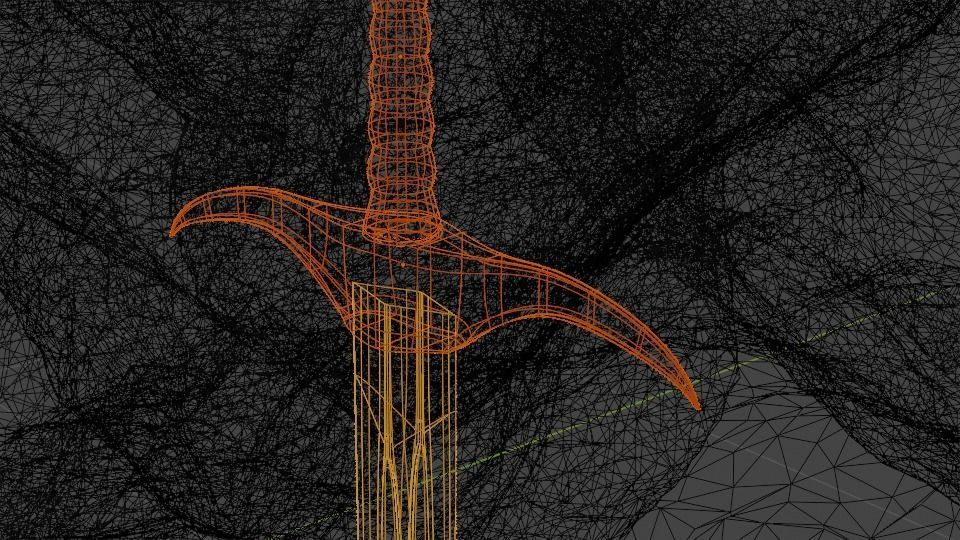 Sword in Cave Free low-poly 3D model_18