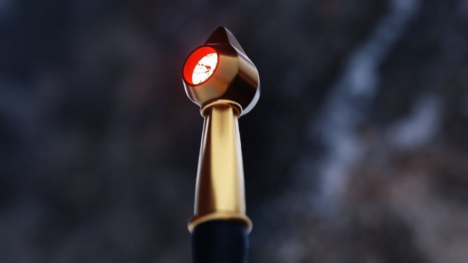 Sword in Cave Free low-poly 3D model_1