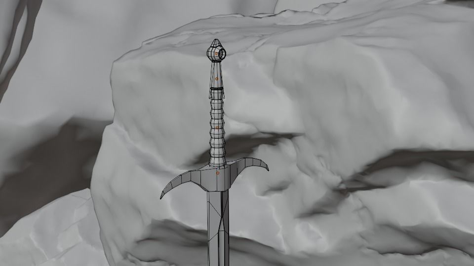 Sword in Cave Free low-poly 3D model_13