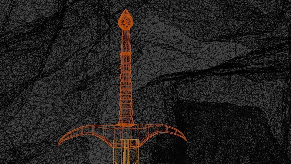 Sword in Cave Free low-poly 3D model_16