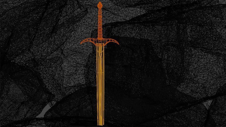 Sword in Cave Free low-poly 3D model_17