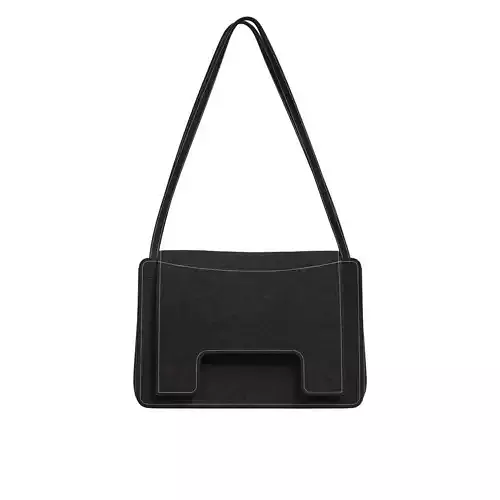 Black Leather Shoulder Bag