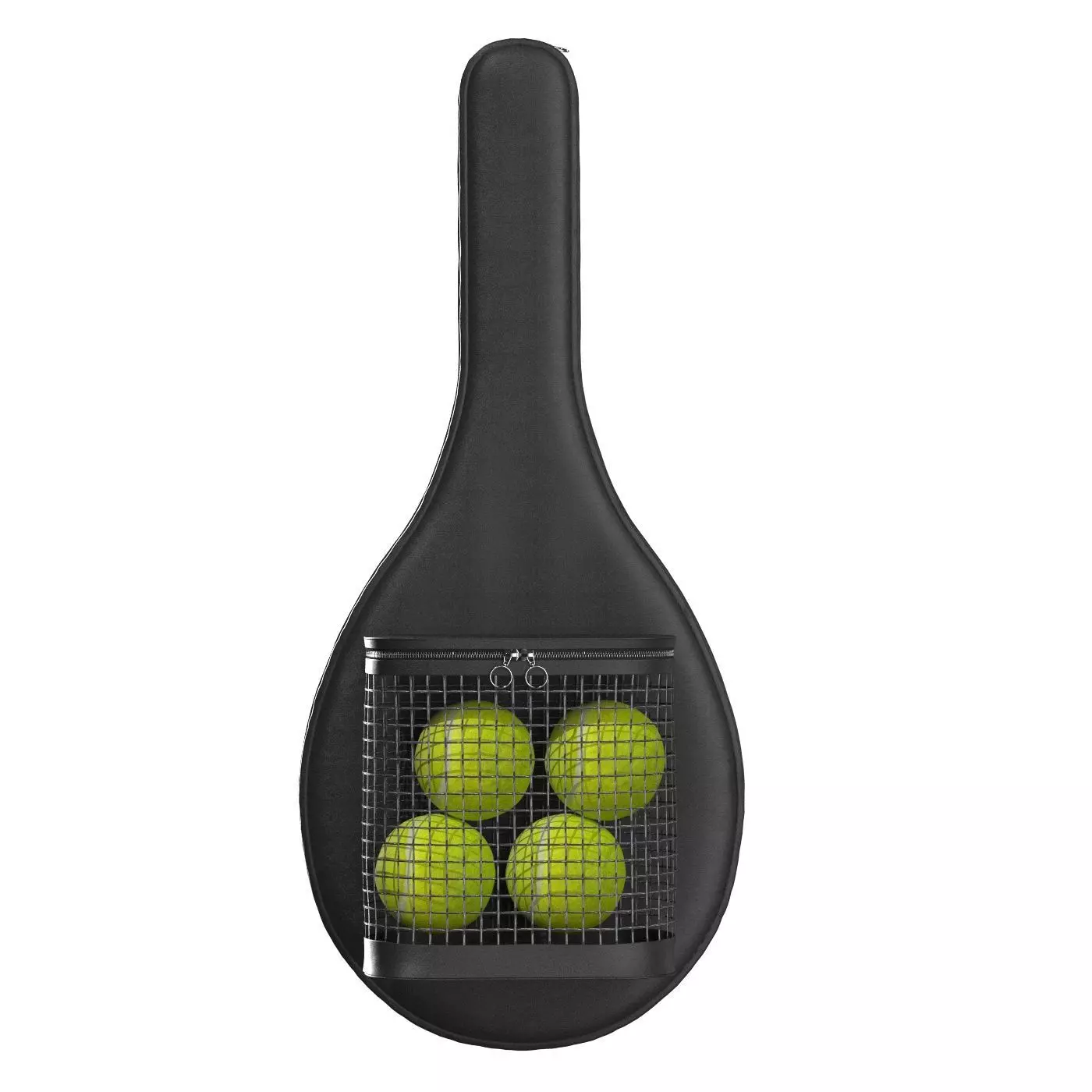 Black Leather Tennis Racket Bag 3D model_0