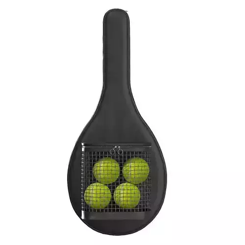 Black Leather Tennis Racket Bag