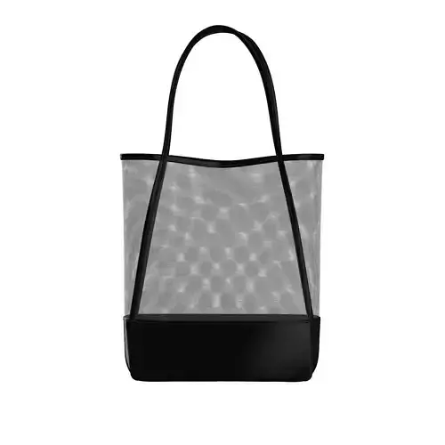 Black Mesh Shopper Bag