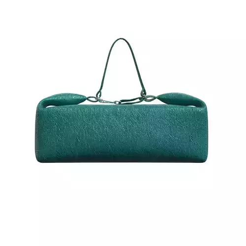 Blue green Leather Box Bag