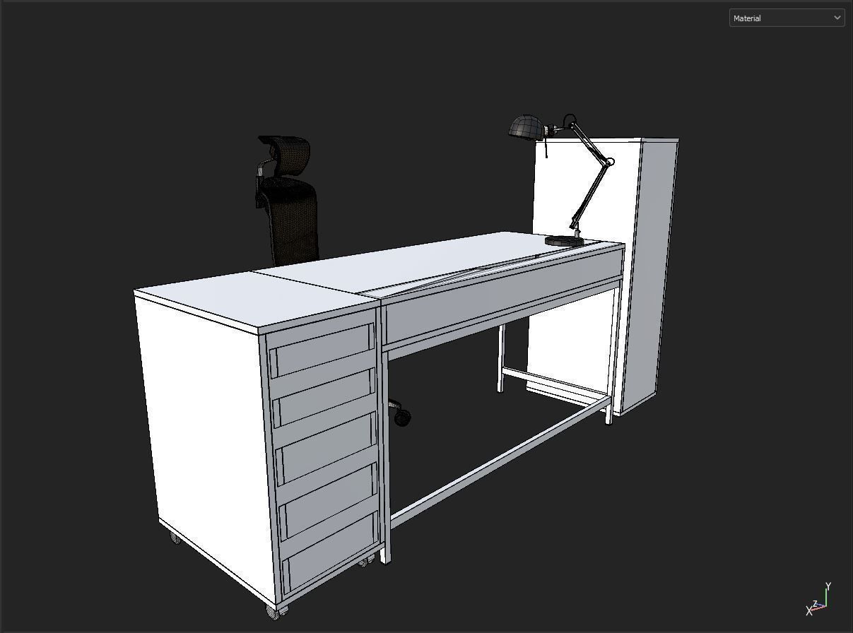 Ikea table 3D model_7