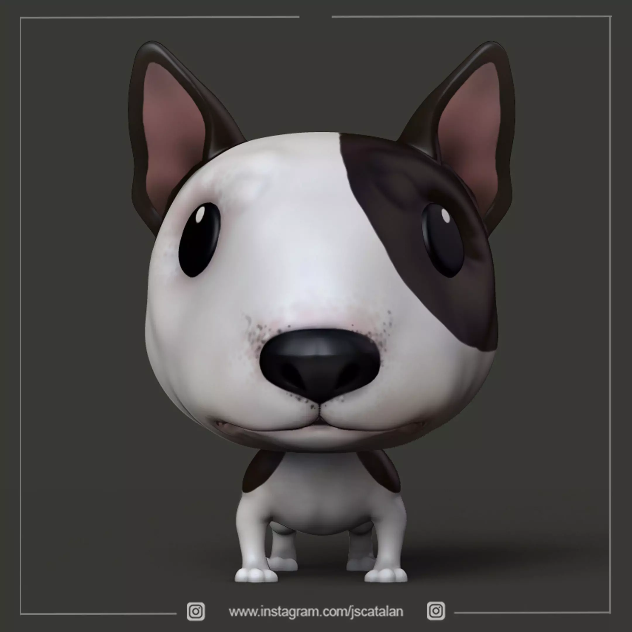 BULL TERRIER FUNKO POP DOG CUSTOM PETS 3D print model_0