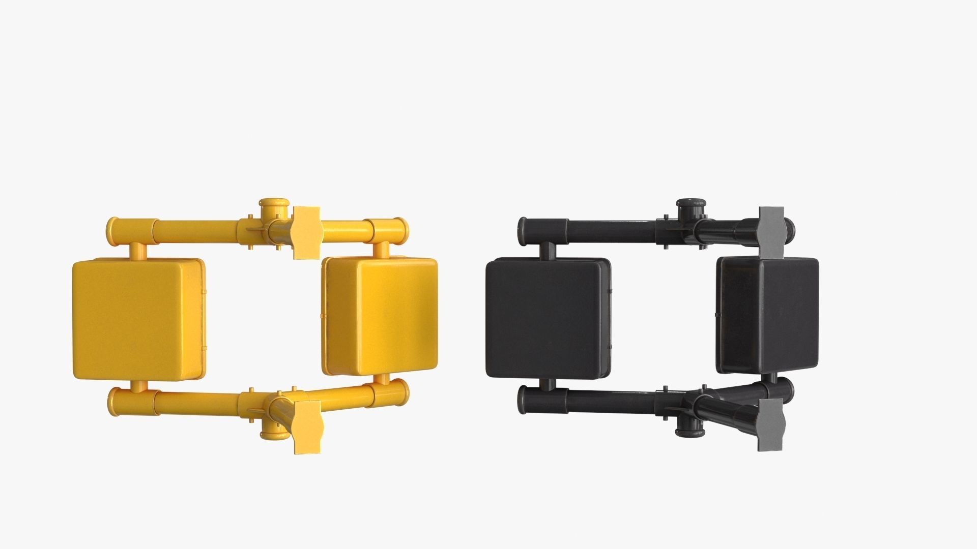 Traffic light 2 Low-poly 3D model_16