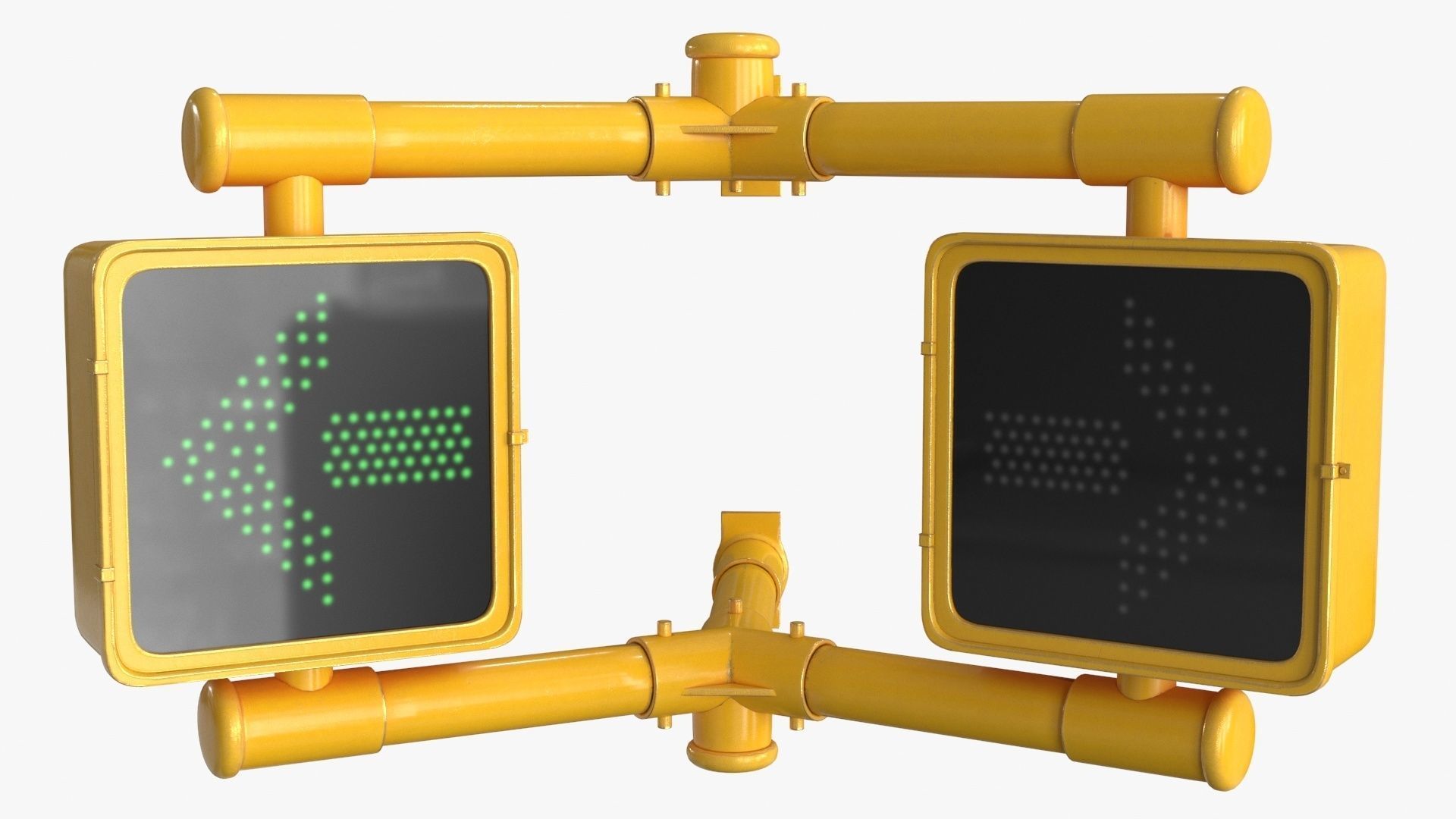 Traffic light 2 Low-poly 3D model_3